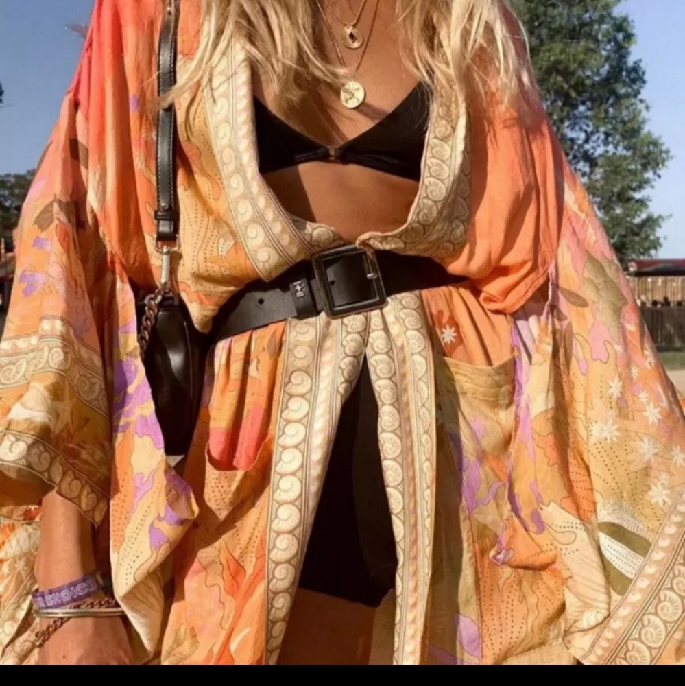 Mermaid Dreams Boho Kimono Duster Robe Coverup